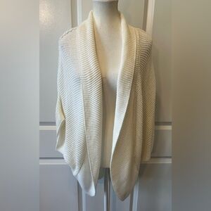 LANE BRYANT SHORT SLEEVE OPEN FRONT WHITE CARDIGAN SIZE 18/20